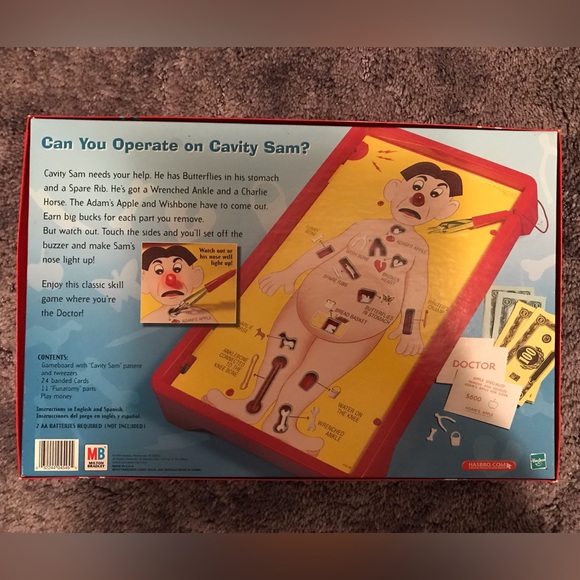 Vintage 1999 Hasbro Milton Bradley Operation Board Game - Picture 3 of 4